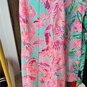 Lilly Pulitzer Aqua and Pink Patterned Garment